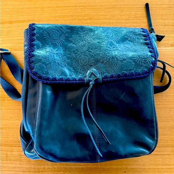 The SAK Leather Backpack Purse Teal - Picture 6 of 6
